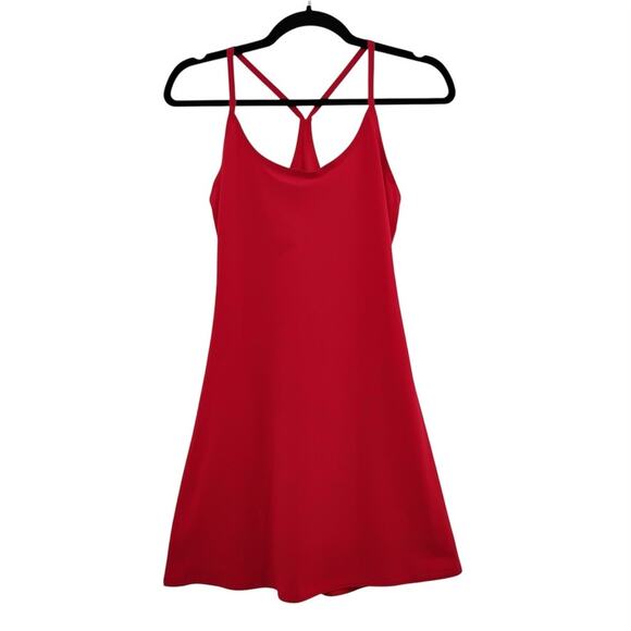 Outdoor Voices The Exercise Dress Red Built in Shorts Lined Pocket Size XS - Picture 1 of 4